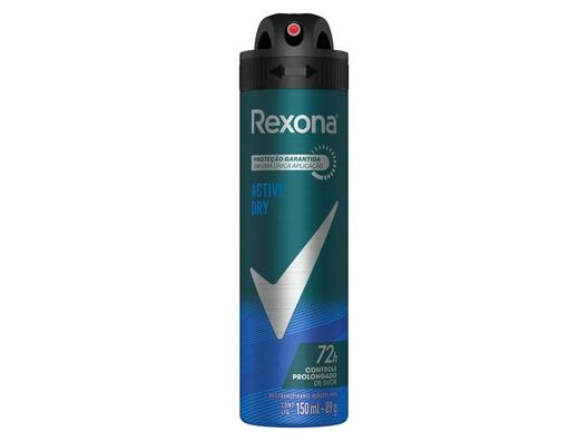Oferta de Desodorante Antitranspirante Aerosol Rexona Masculino Active Dry 150ml por R$13,89 em Drogal