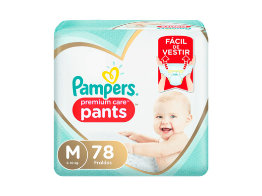 Oferta de Fraldas Pampers Pants Premium Care M 78 Unidades por R$141,89 em Drogal