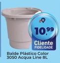 Oferta de Balde Plástico Color 3050 Acqua Line por R$10,99 em Tonin Superatacado