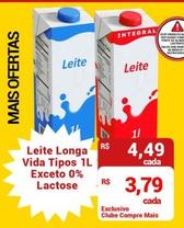 Oferta de Longa Vida - Leite Tipos Exceto 0% Lactose por R$4,49 em Compre Mais