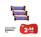 Oferta de Snickers - Chocolate por R$2,58 em Novo Atacarejo