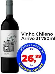 Oferta de  Arrivo 31 - Vinho Chileno por R$26,99 em Tonin Superatacado