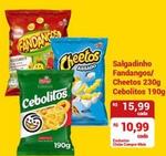 Oferta de Cebolitos - Salgadinhos Fandangos/ Cheetos 230g por R$15,99 em Compre Mais
