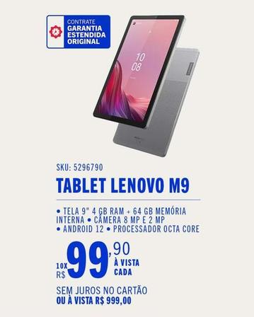 Oferta de Lenovo - Tablet M9 por R$999 em Casas Bahia