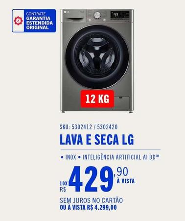Oferta de LG - Lava E Seca por R$4299 em Casas Bahia