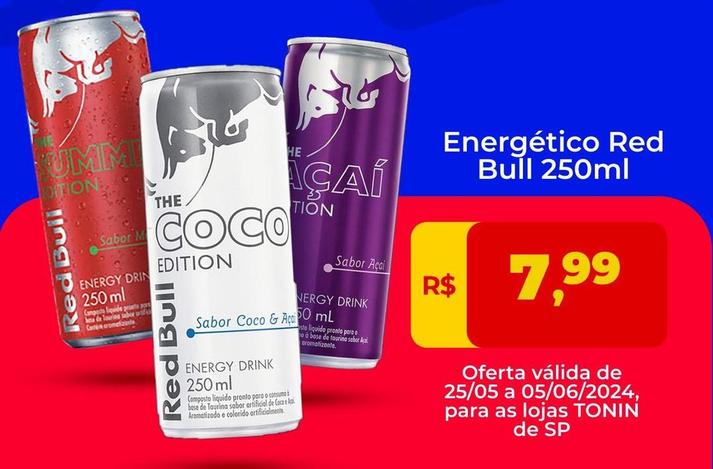 Oferta de Red Bull - Energético por R$7,99 em Tonin Superatacado