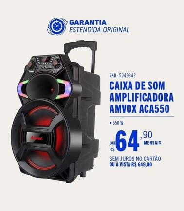 Oferta de Amvox - Caixa De Som Amplificadora ACA550 por R$649 em Casas Bahia