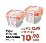 Oferta de Sanremo - Pote Plástico por R$10,98 em Novo Atacarejo