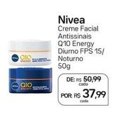 Oferta de Nivea - Creme Facial Antissinais Q10 Energy Diurno FPS 15 por R$37,99 em Drogal