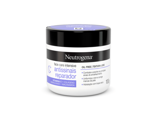 Oferta de Creme Antissinais Reparador Neutrogena Face Care Intensive Noite 100g por R$29,89 em Drogal