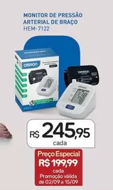 Oferta de Omron - Monitor De Pressão Arterial De Braço por R$245,95 em Drogal