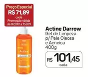 Oferta de Actine - Darrow Gel De Limpeza P/Pele Oleosa E Acneica  por R$101,45 em Drogal