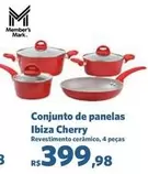 Oferta de Member's Mark - Conjunto De Panelas Ibiza Cherry por R$399,98 em Sam's Club