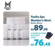 Oferta de Member's Mark - Toalha Spa por R$89,98 em Sam's Club