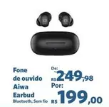 Oferta de De   - Fone De Oruido Aiwa Earbud por R$199 em Sam's Club