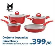 Oferta de Member's Mark - Conjunto De Panelas Ibiza Cherry por R$399,98 em Sam's Club