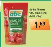 Oferta de Abc - Molho Tomate Tradicional por R$1,69 em Supermercados ABC