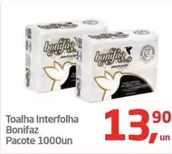 Oferta de Pacote - Bonifaz - Toalha Interfolha por R$13,9 em Tenda Atacado