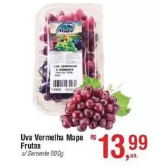 Oferta de Rs - Uva Vermelha Mape Frutas por R$13,99 em Fort Atacadista