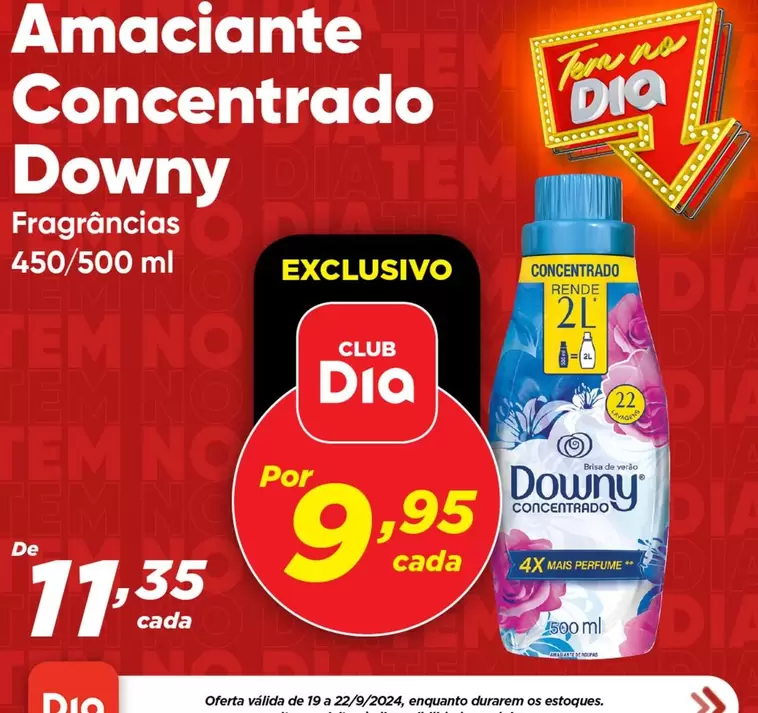 Oferta de 1500 - Downy - Amaciante Concentrado por R$11,35 em Supermercado Dia