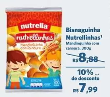 Oferta de Nutrellinhas - Bisnaguinha por R$7,99 em Sam's Club