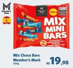 Oferta de Member's Mark - Mix Choco Bars por R$19,98 em Sam's Club