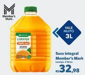 Oferta de Member's Mark - Laranja - Suco Integral por R$32,98 em Sam's Club