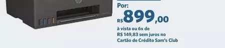 Oferta de De   - Carta - Avista Ou De Rs49x83 Cem Juros No por R$899 em Sam's Club