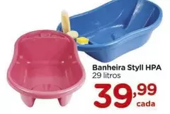 Oferta de Styll Hpa - Banheira por R$39,99 em Carrefour