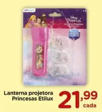 Oferta de Etilux - Lanterna Projetora Princesas por R$21,99 em Carrefour