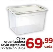 Oferta de 55 - Stylo - Caixa Organizadora Agraplast por R$69,99 em Carrefour