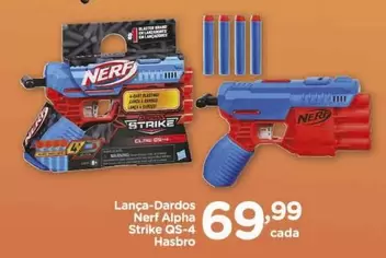 Oferta de Nerf - Hasbro - Lanca-Dardos  Alpha Strike QS-4 por R$69,99 em Carrefour