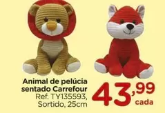 Oferta de Carrefour - Animal De Pelucia Sentado por R$43,99 em Carrefour