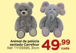 Oferta de Carrefour - Animal De Pelucia Sentado por R$49,99 em Carrefour