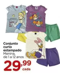 Oferta de De   - Conjunto Curto Estampado por R$29,99 em Carrefour