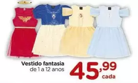 Oferta de De   - Vestido Fantasia por R$45,99 em Carrefour