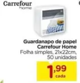 Oferta de Carrefour - Guardanapo De Papel por R$1,99 em Carrefour