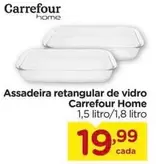 Oferta de Carrefour - Assadeira Retangular De Vidro Home por R$19,99 em Carrefour