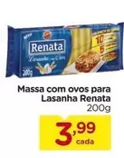 Oferta de Renata - Massa Com Ovos Para Lasanha por R$3,99 em Carrefour