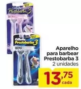 Oferta de Gillette - Aparelho para barbear Prestobarba 3 por R$13,75 em Carrefour