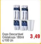 Oferta de Cristalcopo - Copo Descartável Cristalcopo por R$3,49 em Spani Atacadista