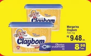 Oferta de Claybom - Margarina por R$9,48 em Fort Atacadista