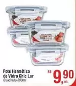 Oferta de Chic Lar - Pote Hermético De Vidro por R$9,9 em Fort Atacadista