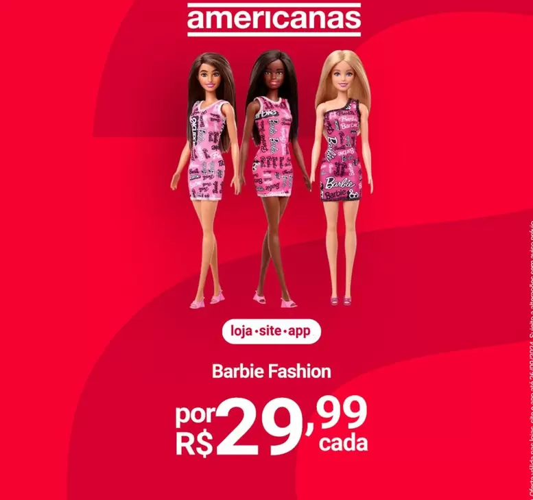 Oferta de Barbie - Fashion por R$29,99 em Lojas Americanas