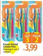 Oferta de Condor -  Plus - Escova Dental por R$3,99 em Atacadão