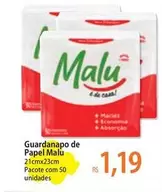 Oferta de Malu - Guardanapo De Papel por R$1,19 em Atacadão