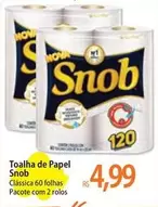 Oferta de Snob - Toalha De Papel por R$4,99 em Atacadão