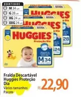 Oferta de Huggies - Fralda Descartável Proteção por R$22,9 em Atacadão