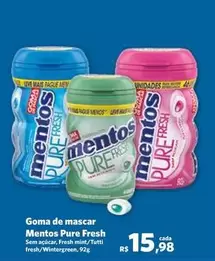 Oferta de Purina - Goma De Mascar Mentos Pure Fresh por R$15,98 em Sam's Club