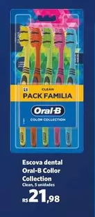 Oferta de Oral-B - Escova Dental ORAL-B Collor Collection por R$21,98 em Sam's Club